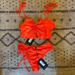 NWT Neon Sexy Tie Bikini